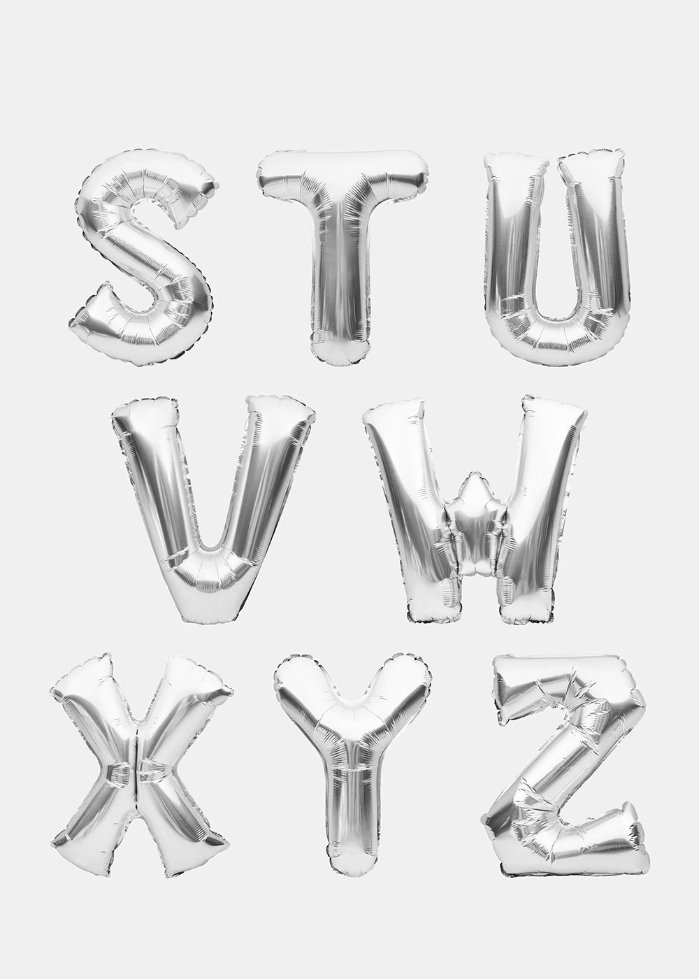 Official Key Items Party Balloons- Silver Letters