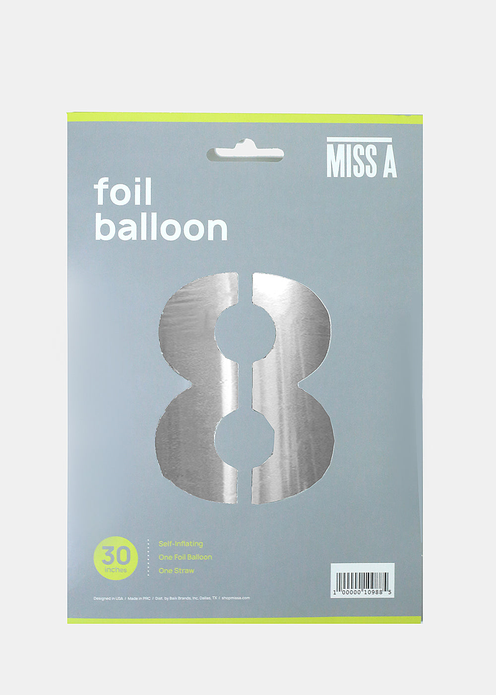 Official Key Items Party Balloons- Silver Numbers