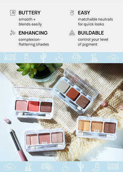AOA Southern Charm 3 Color Eyeshadow Palettes