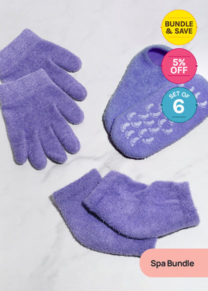 Gel Lined Moisturizing Spa Glove - Lavender