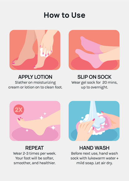 Gel Lined Moisturizing Spa Sock - Lavender
