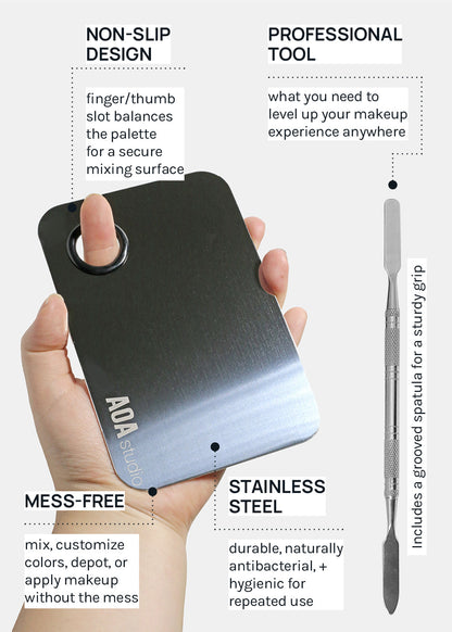A+ Stainless Steel Mixing Palette and Spatula