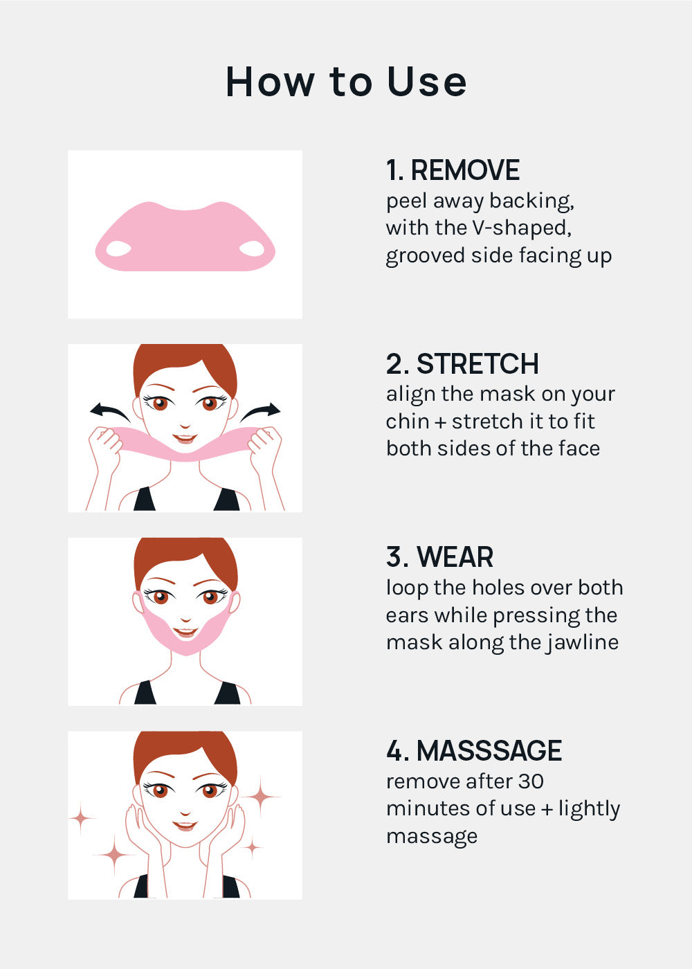 AOA Skin Chin Lifting Mask for V-Line Shaping – Aloe + Vitamin E