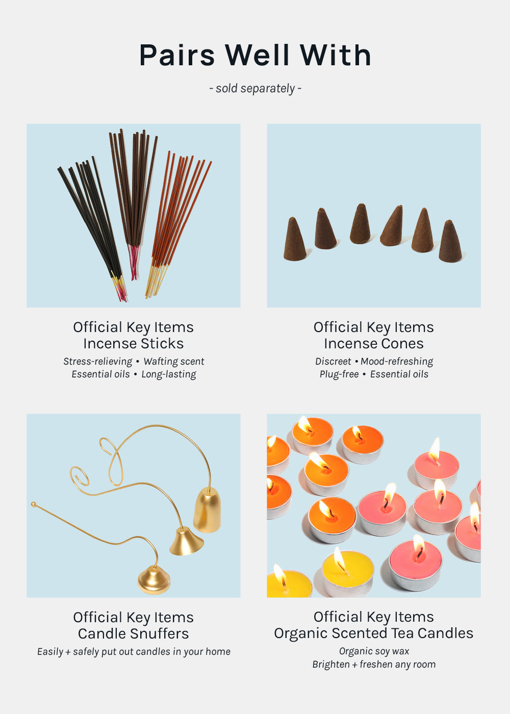 Official Key Items Wooden Incense Stands